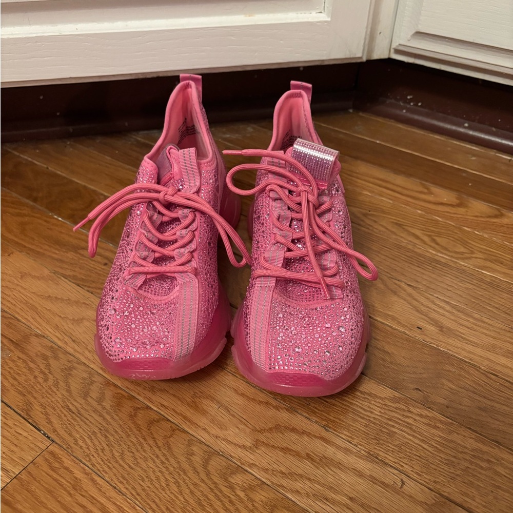 Steve Madden Sparkly Pink Athletic Shoes